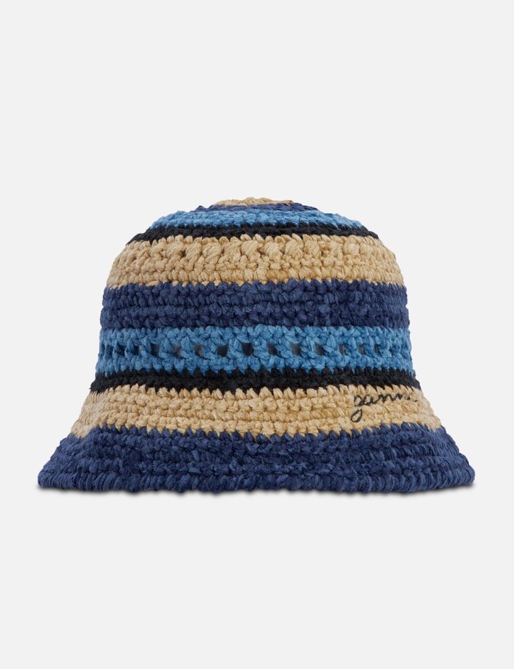 Ganni Crochet Mix Bucket Hat In Multi