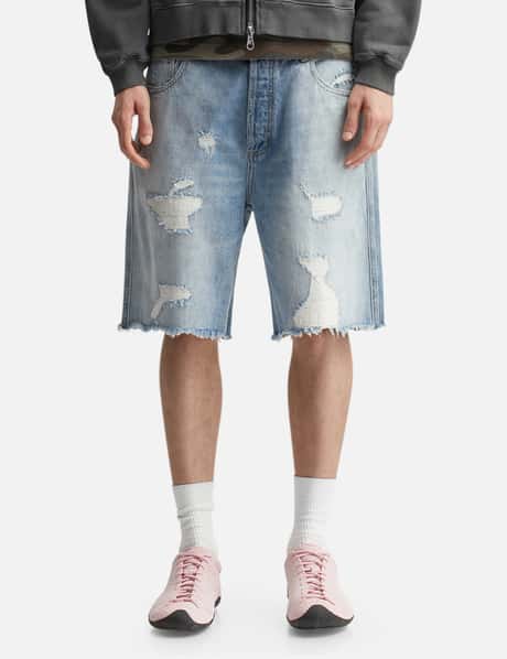 Repaired Denim Shorts view 11