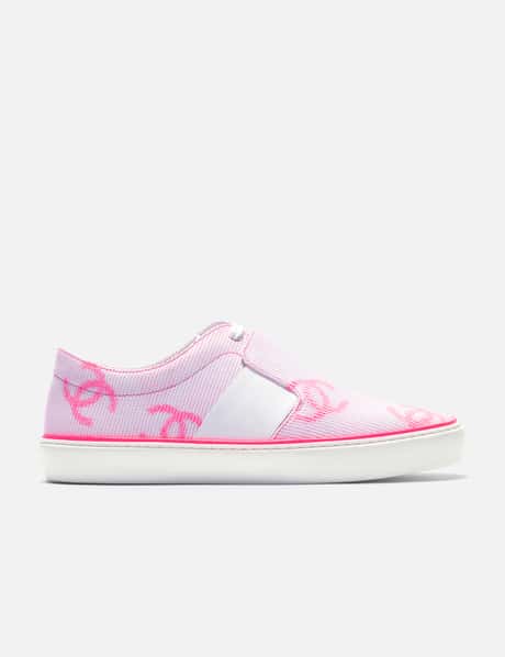 Chanel Pink Logo Sneakers