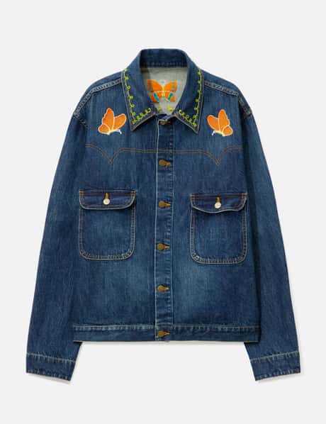 Papillon Embroidery Jean Jacket - 12oz Denim view 8