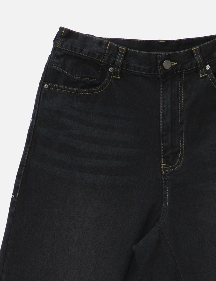 Polyteru 1/2 Rebuild Gosima Denim Rivet Flowers In Black