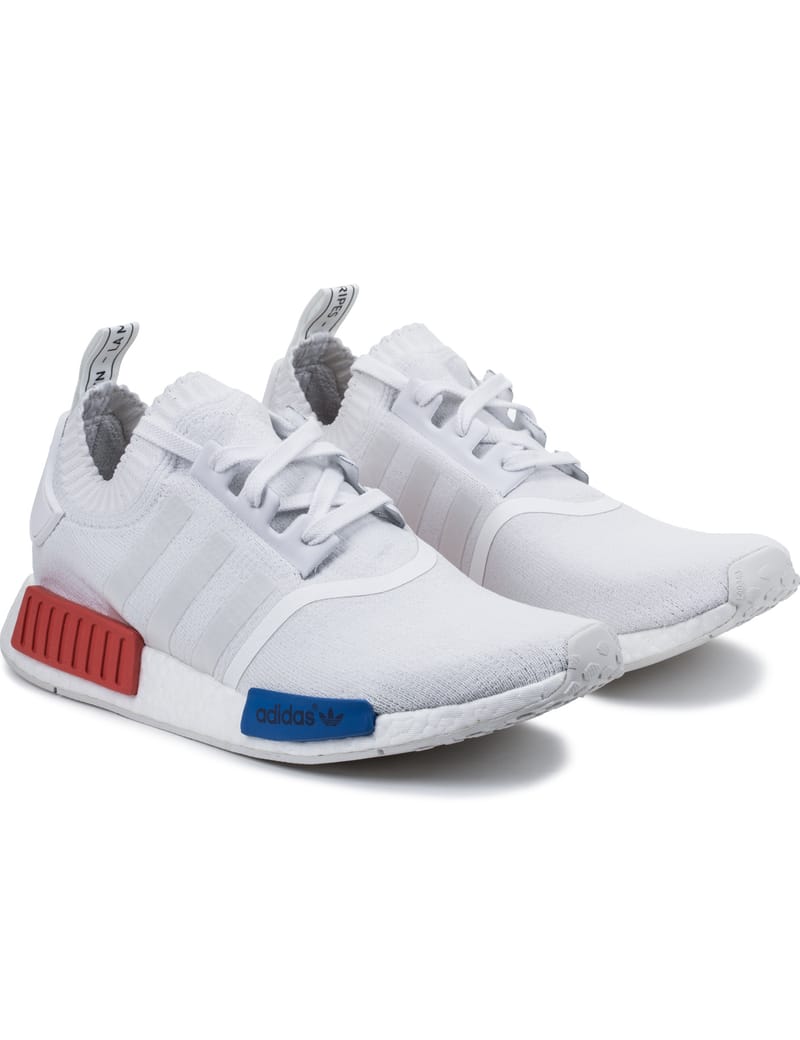 adidas nmd r1 white red and blue