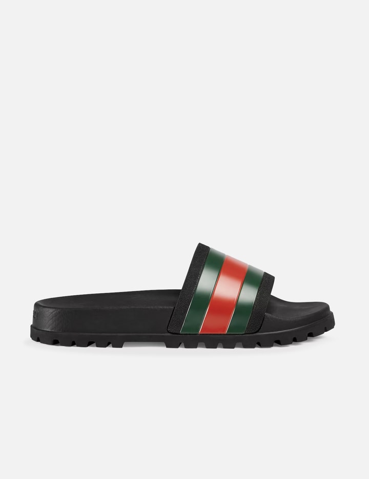 Gucci Men's Web rubber slide sandal Placeholder Image