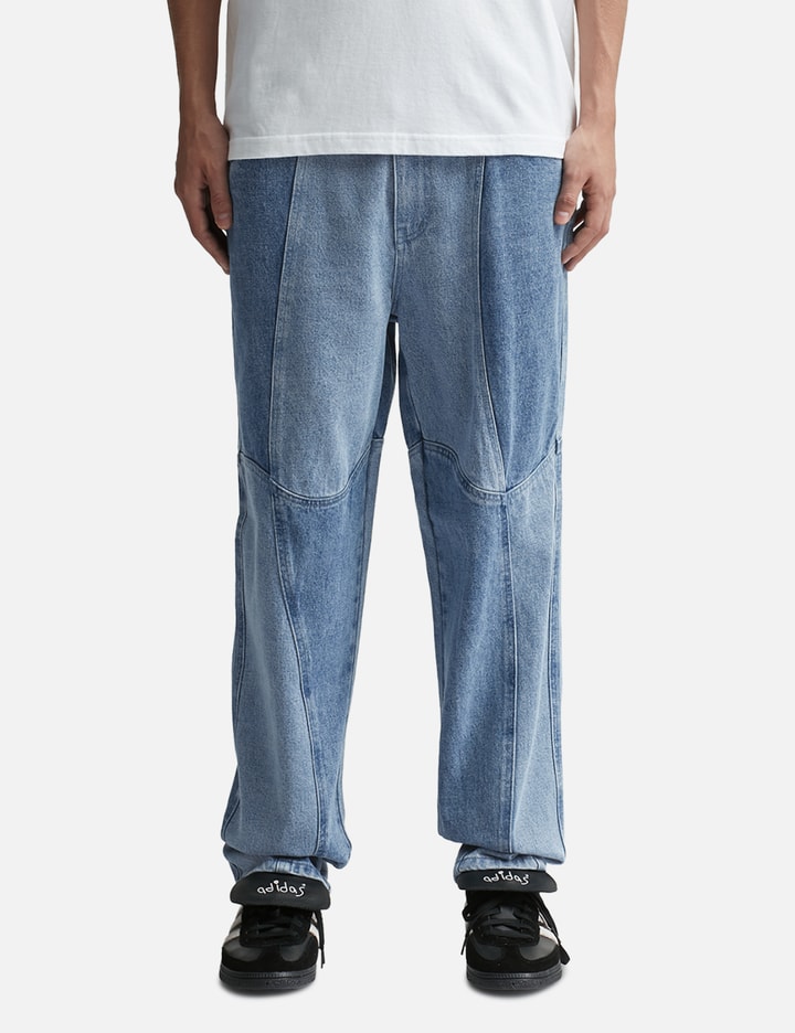 Blocked Relaxed Denim Pants Placeholder Image