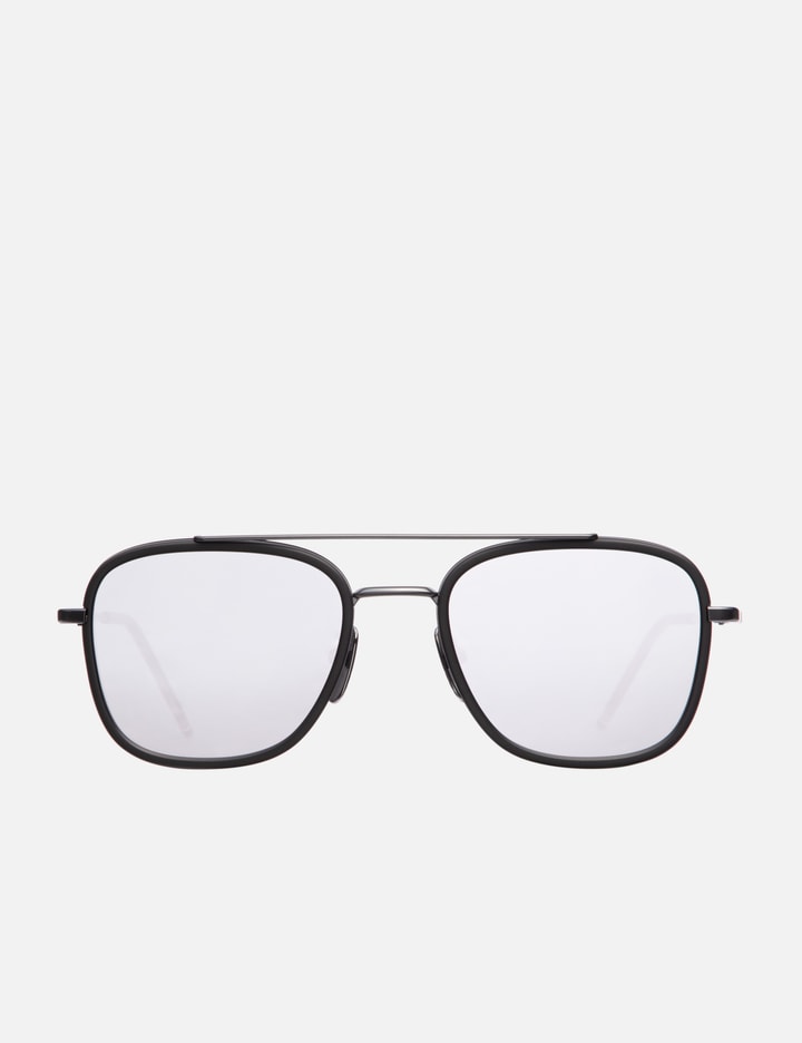 RECTANGULAR AVIATOR SUNGLASSES IN ACETATE AND TITANIUM Placeholder Image