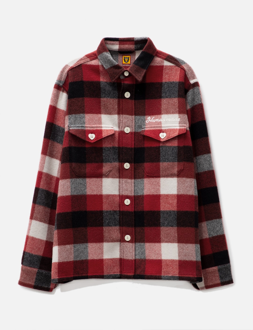 Human Made - WOOL BEAVERBLOCK CHECK SHIRT | HBX - Globally Curated 