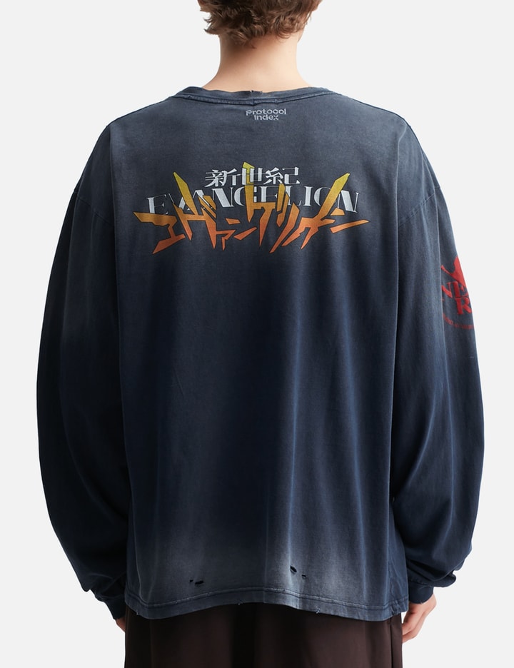 Neon Genesis Evangelion x Protocol-Index Overdyed Vintage Neon Genesis Evangelion Long Sleeve Placeholder Image