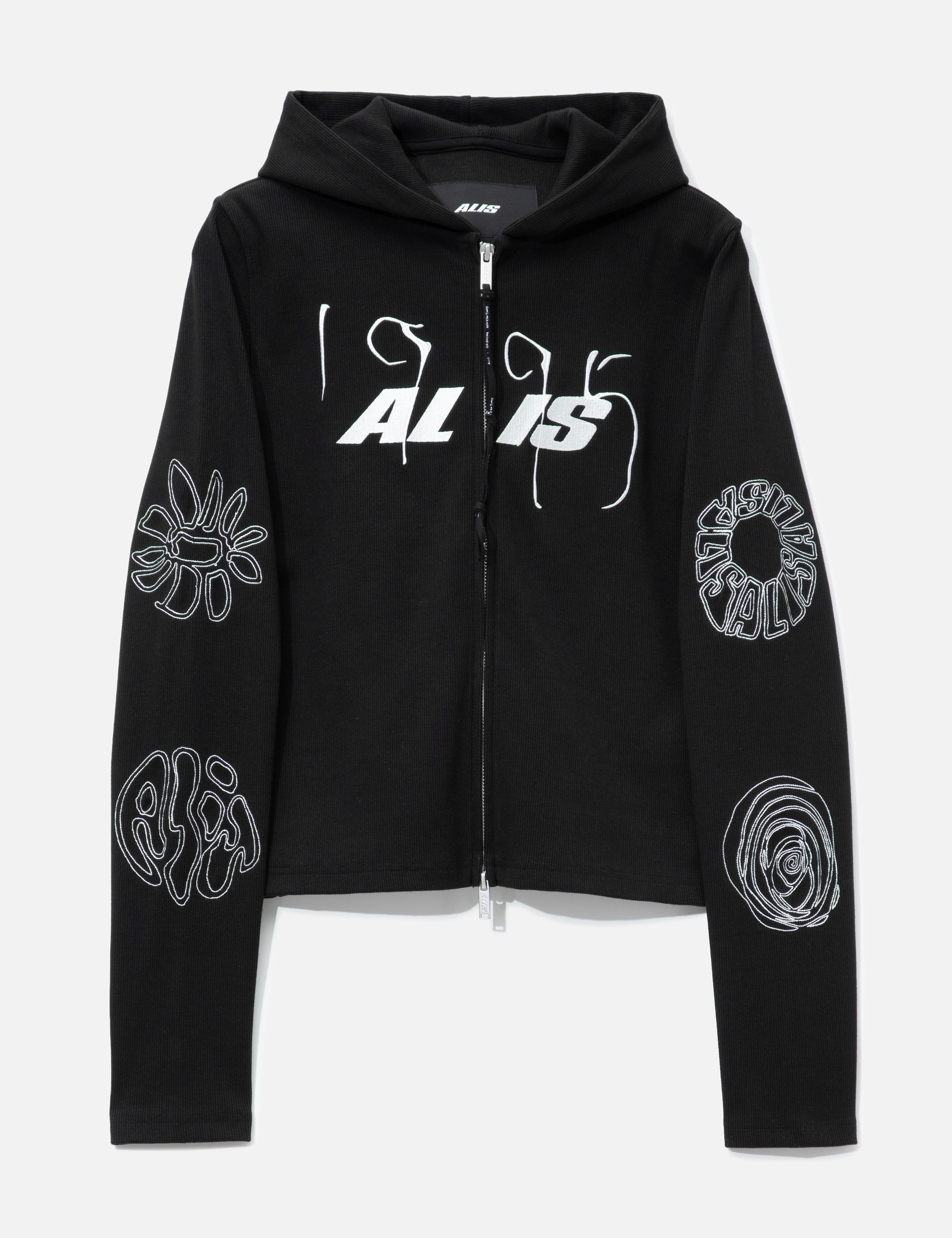 Nortey Rib Jersey Hoodie With Zipper And Embroidery view 20