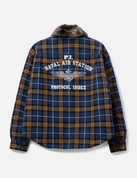 Fur Flannel Shirts Jacket view 12