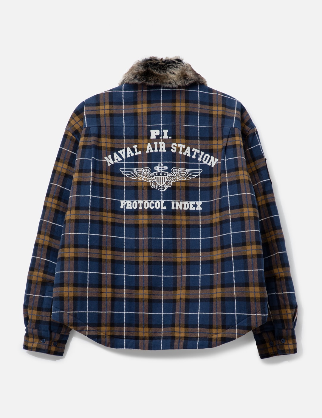 Fur Flannel Shirts Jacket view 13
