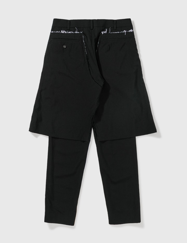 CDG HOMME PLUSRAW EDGE WITH LAYER LONG PANTS Placeholder Image