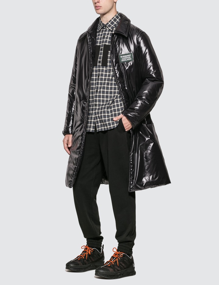 Detachable Funnel Neck Padded Nylon Car Coat Placeholder Image