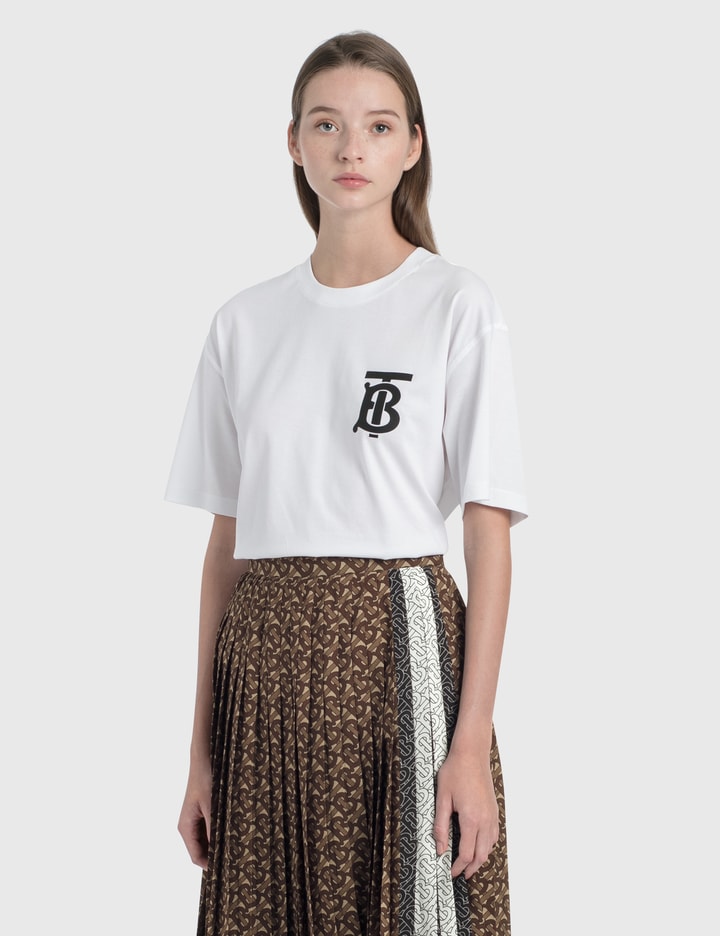 Oversized cotton T-shirt with printed monogram