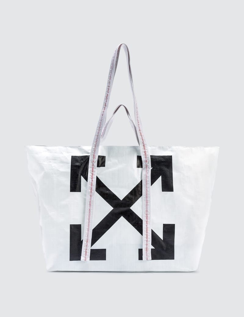 新作 新品未使用 19aw off-white commercial tote bag コマーシャル トートバッグ シルバー silver バッグ オフホワイト 銀 トート Off-White™ - New Commercial Tote | HBX