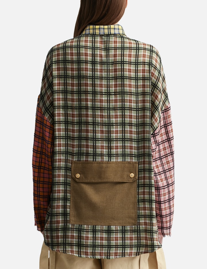 Unisex Patchwork Check Shirt Placeholder Image