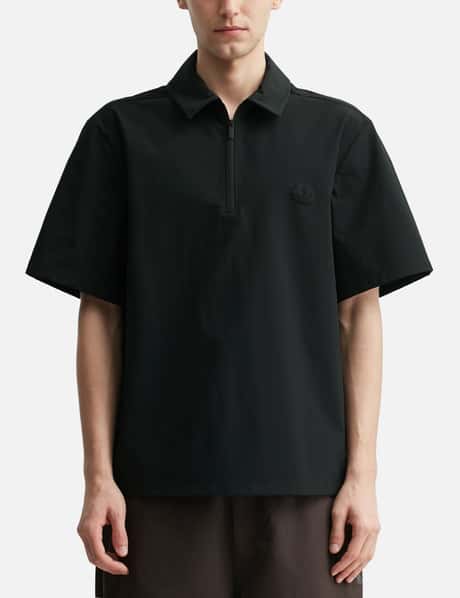 Logo Short Sleeve Half-Zip Shirt view 10