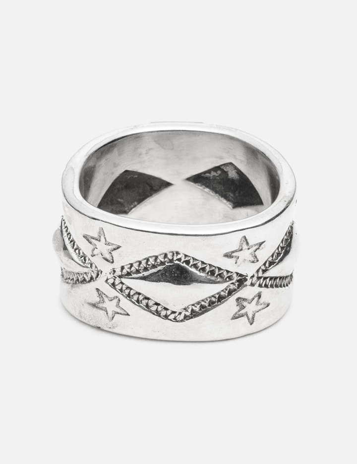 Long Diamond Star Ring