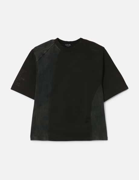 GOLDIE Paneled Padded Washed T-Shirt