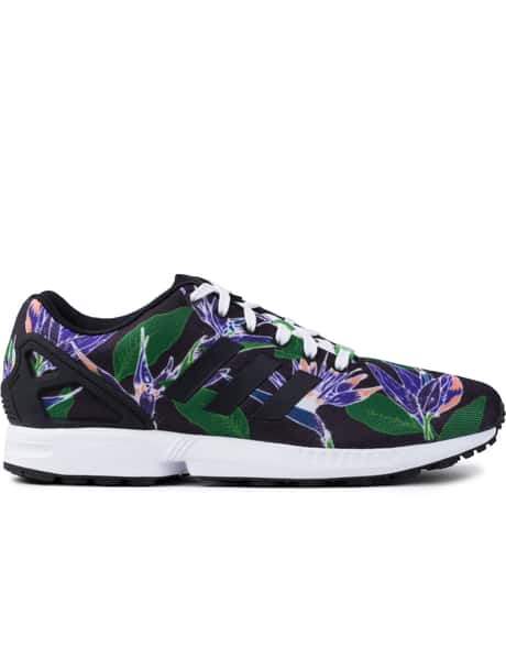 adidas Originals Black Flower/White B34518 ZX Flux Shoes HBX