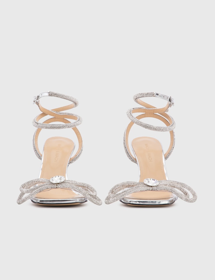 Double Bow Crystalized Square Toe Sandals Placeholder Image