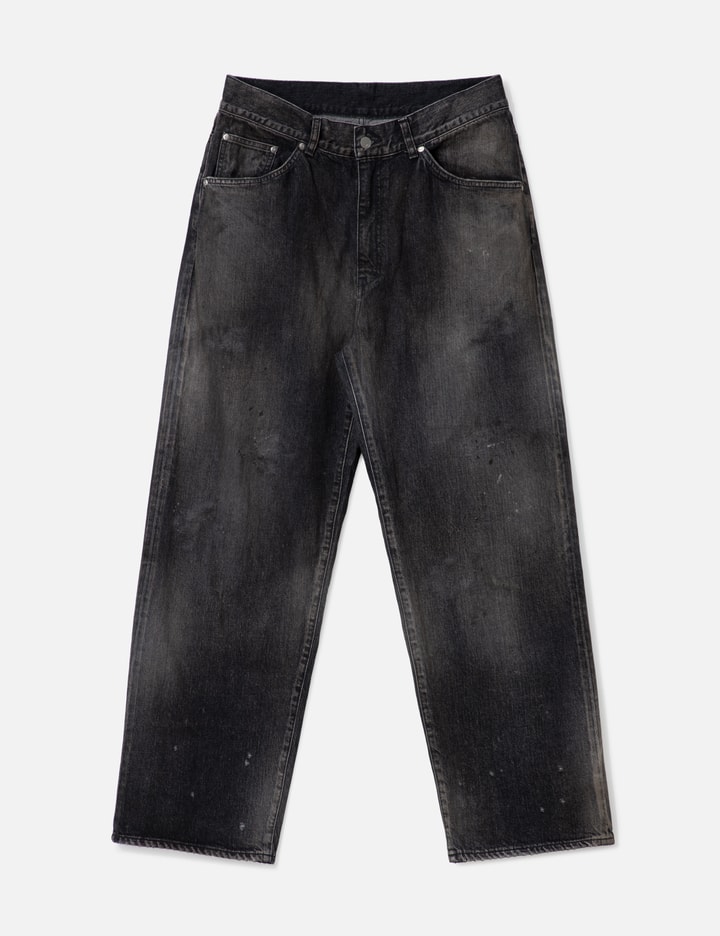 Ancellm #02 Aging01 Tapared Denim In Black