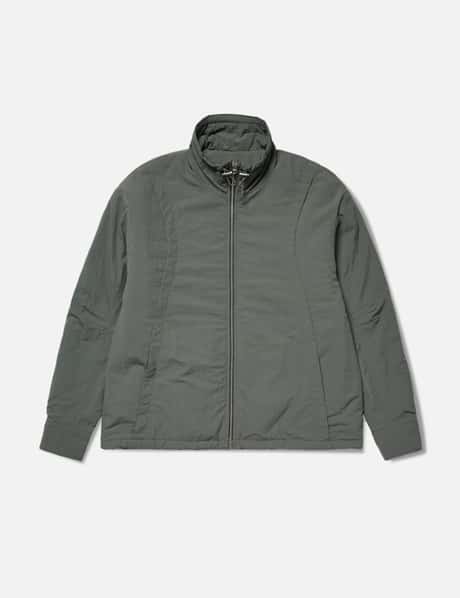DEINET CHECK CONTRAST BOMBER JACKET CHARCOAL
