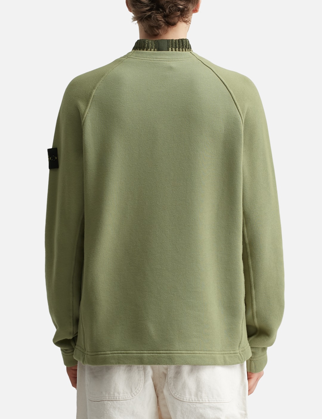 Organic Cotton Diagonal Fleece Crewneck Sweatshirt view 19