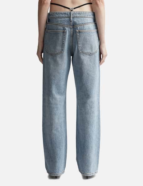 T By Alexander Wang Mid-rise Jeans With Pre-styled Logo Thong HBX