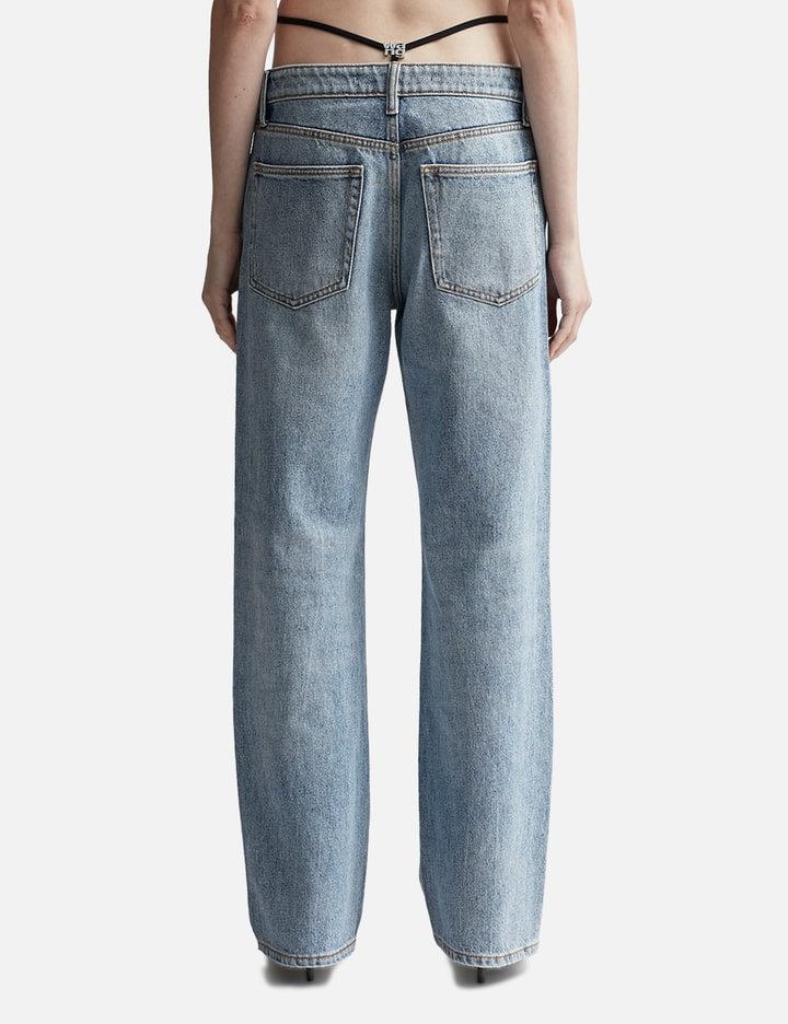 Mid-rise Jeans With Pre-styled Logo Thong Placeholder Image