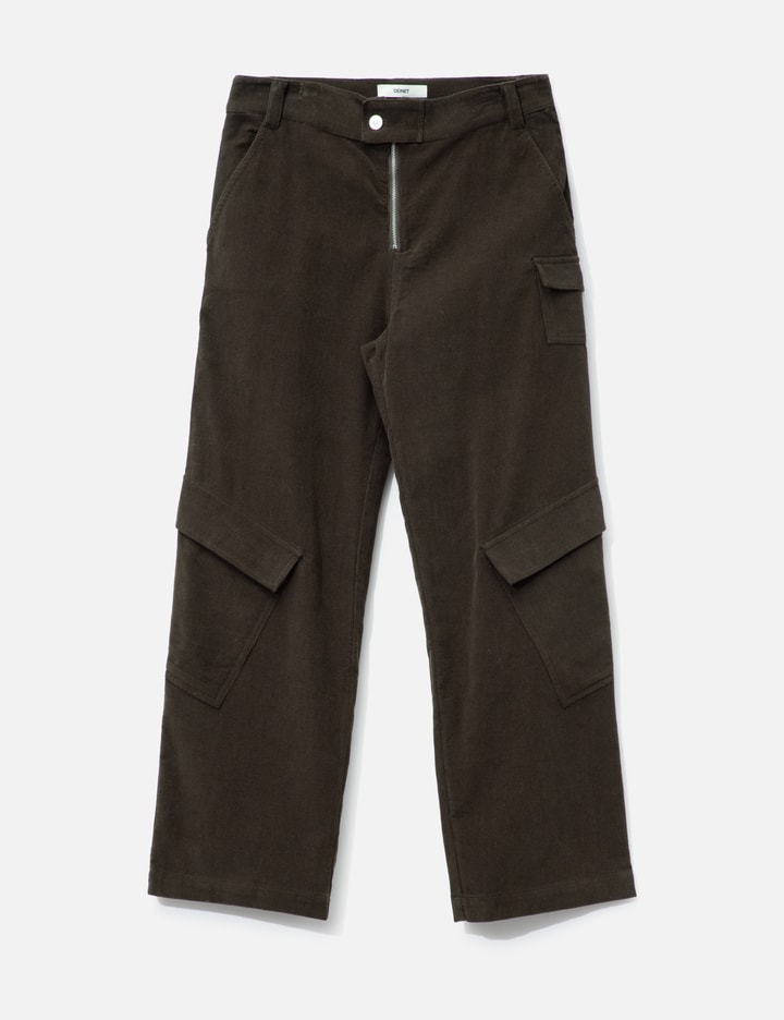 Deinet Corduroy Utility Cargo Pants In Brown