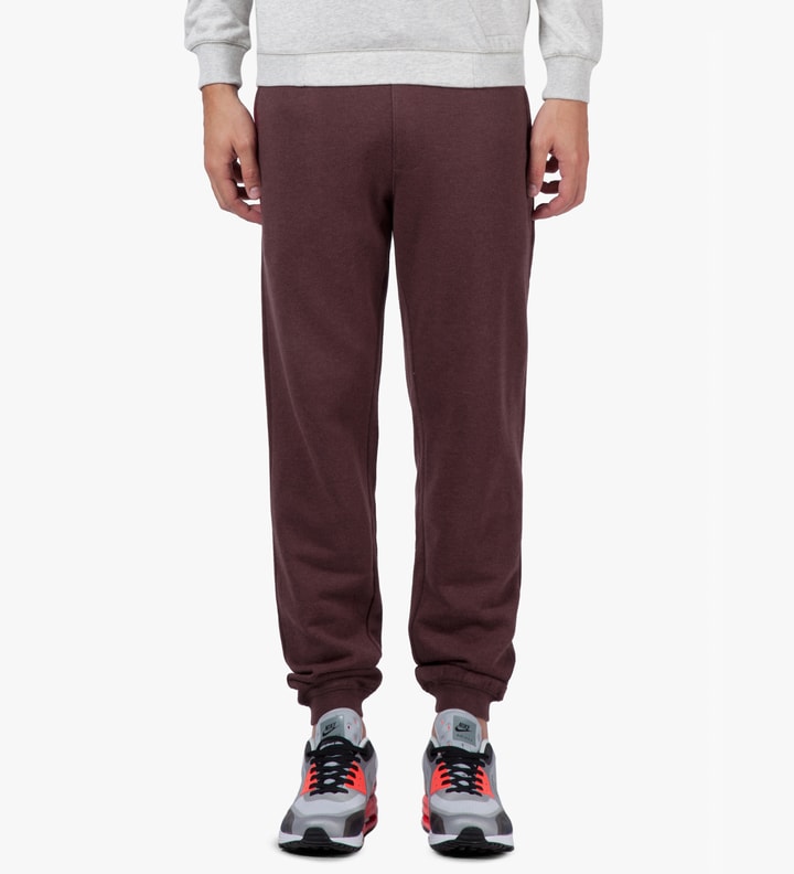 Burgundy Melange Classic Sweatpants Placeholder Image