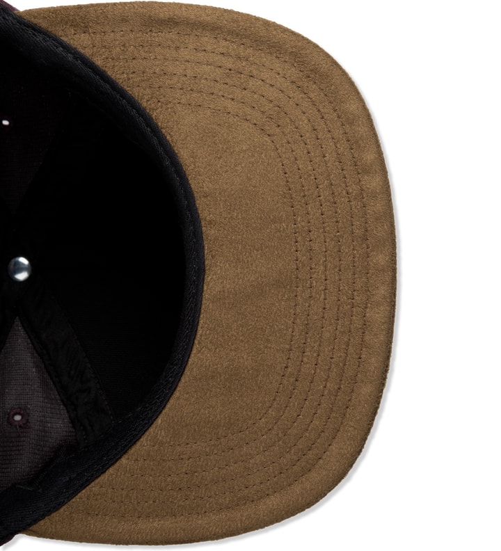 Burgundy Gold Metal H Strapback Cap Placeholder Image