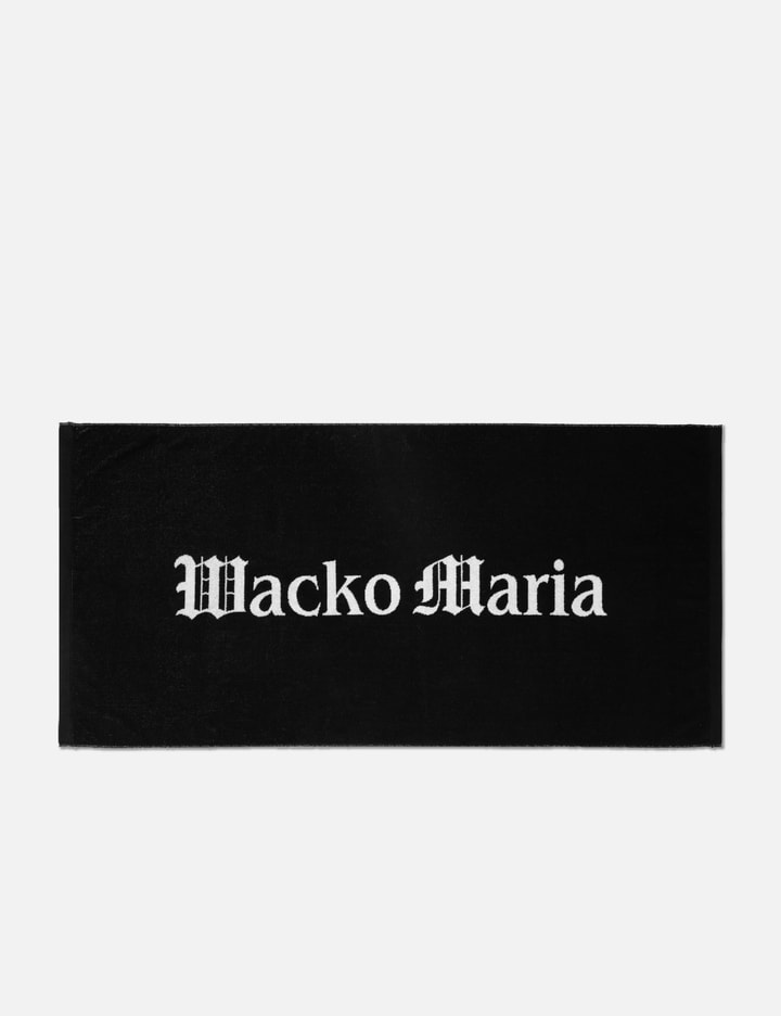 Wacko Maria Logo Jacquard Face Towel In Brown