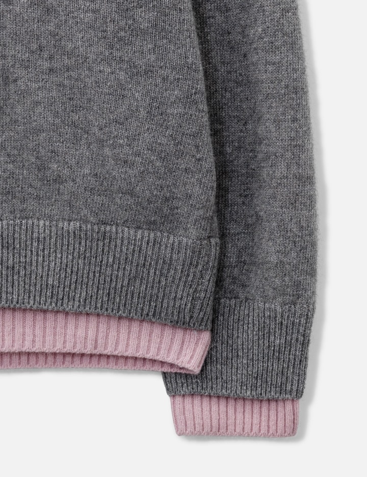 Glowny Raccoon Hazy Layered V-Neck Knit