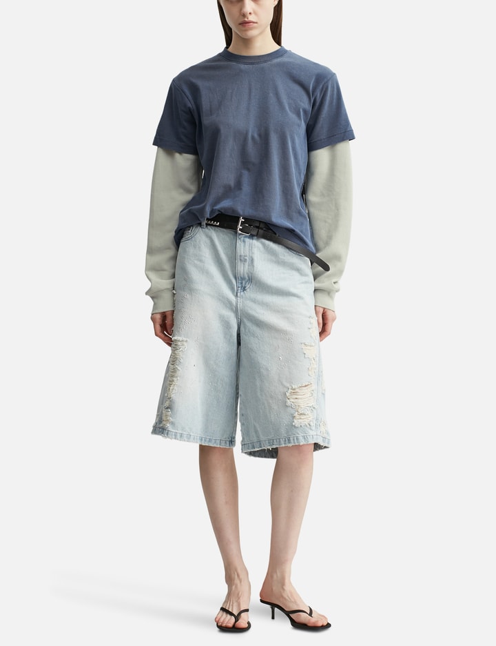 Beach Brains Tide Double Tee In Multi