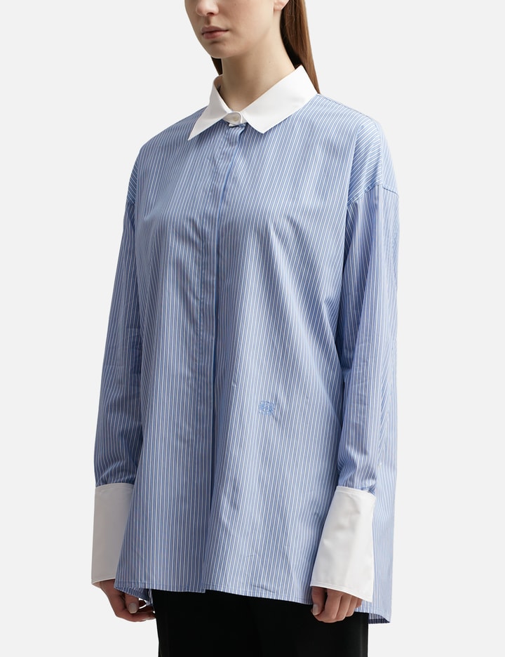 Deconstructed Shirt In Striped Cotton Placeholder Image