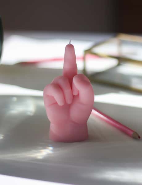 Candle Hand F*ck You Pink