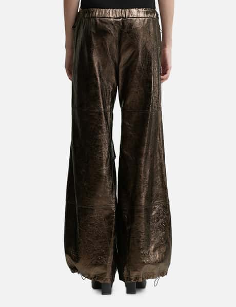 WET LEATHER CARGO PANTS view 9