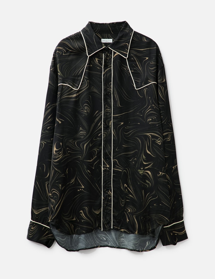 DRIES VAN NOTEN VISCOSE LONG SHIRT Placeholder Image