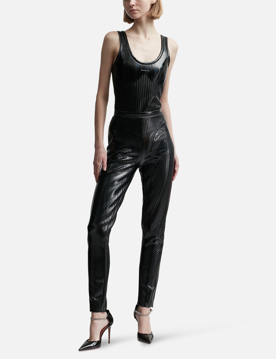 MUGLER - Bicolor Spiral Leggings  HBX - Globally Curated Fashion and  Lifestyle by Hypebeast