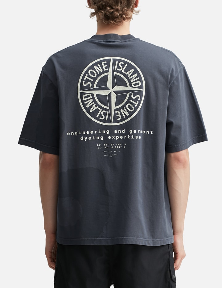 ストーンアイランド Combed Organic Cotton Jersey T-Shirt With ‘Whirlwind Type’ Print