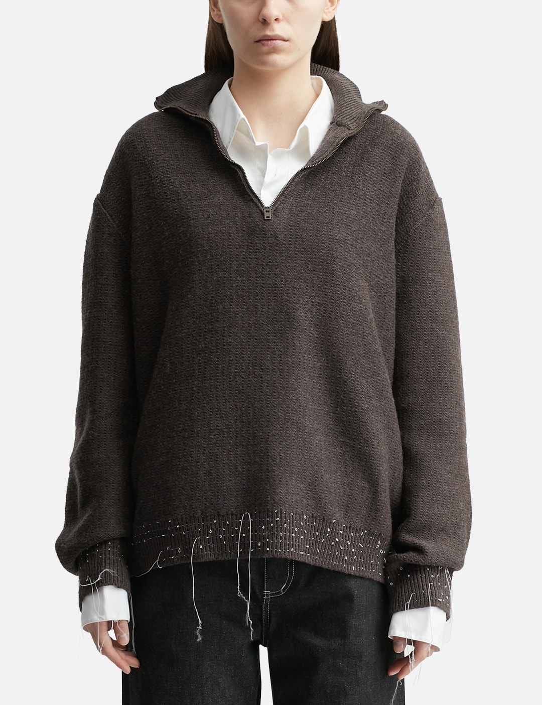 Wool Quarter-Zip Sweater view 18