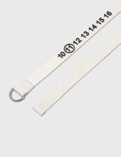 Maison margiela white rubber belt Maison Margiela - Logo Rubber & Webbing Belt | HBX main image 2