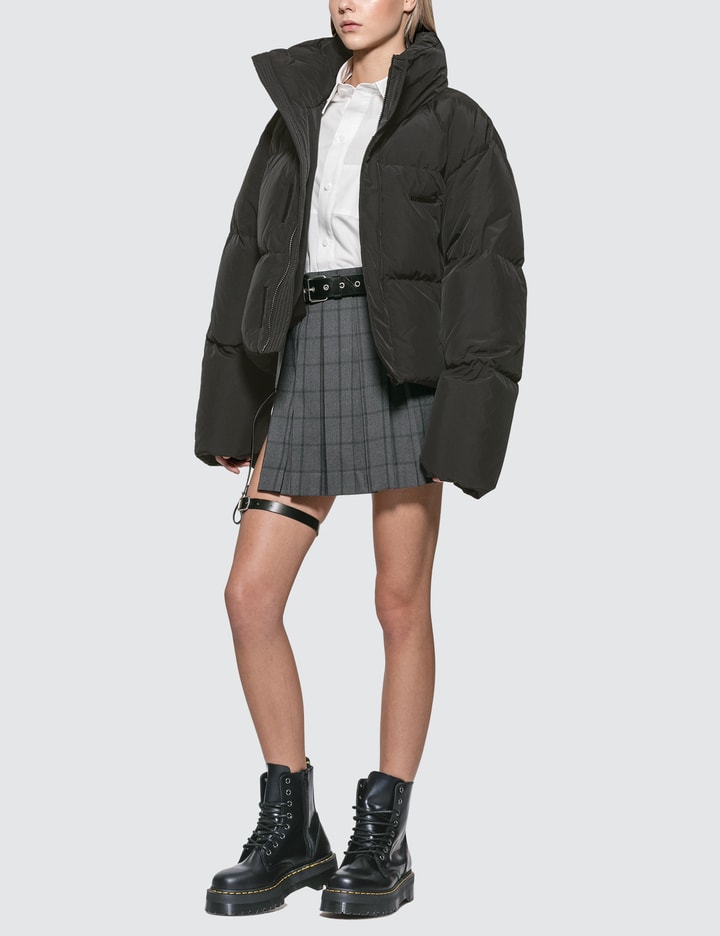 Pleated Skirt With Leather Belt Placeholder Image