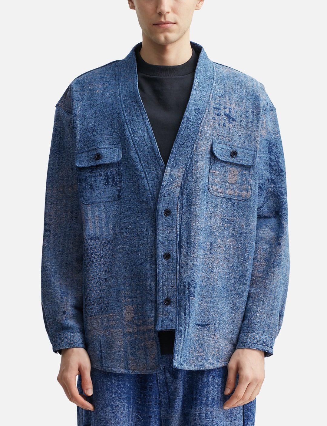 Boro Jaquard Haori Shirt 3YR Wash view 11