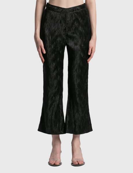 Ganni Pleated Satin Pants HBX