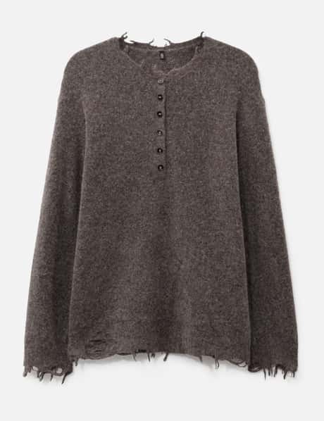 R13 Relaxed Henley Sweater