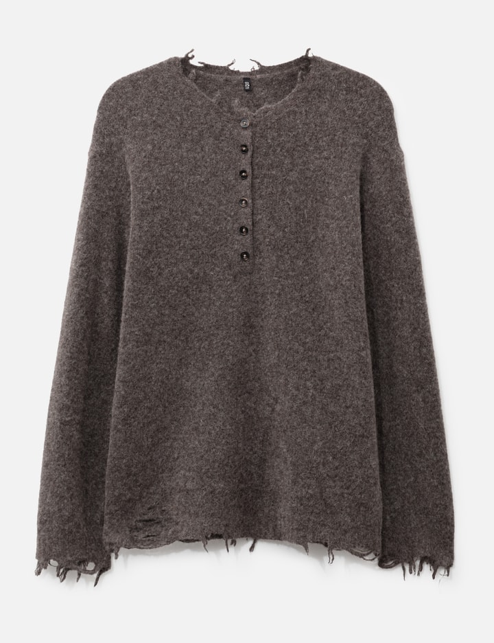 R13 Relaxed Henley Sweater