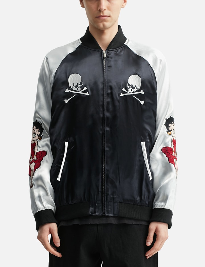 Mastermind Japan Mastermind World X X Betty Boop Souvenir Jacket In Blue