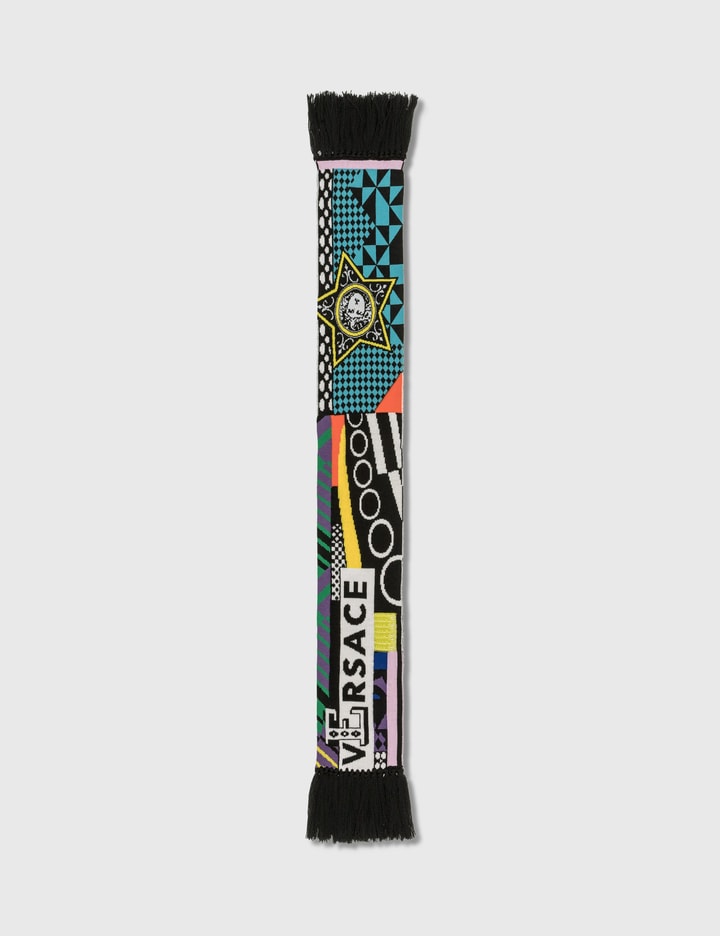 Versace Pop Temple Wool Jacquard Scarf